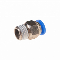 Фитинг RF-SPC08-02 для пластиковых трубок 8мм с наружной резьбой 1/4" ROCK FORCE /1 NEW